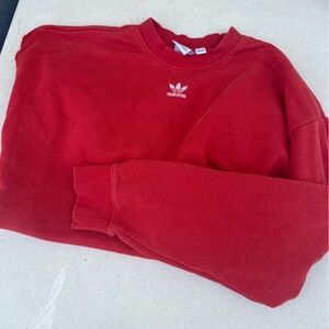 Red adidas crewneck